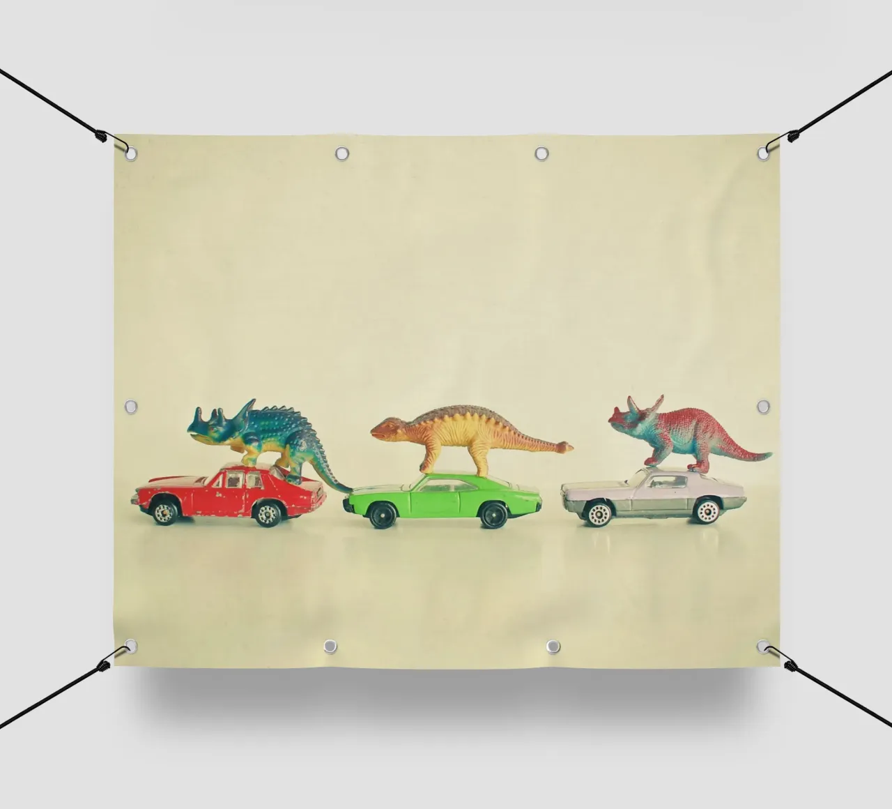 I dinosauri cavalcano le auto telo in pvc da Cassia Beck Photography