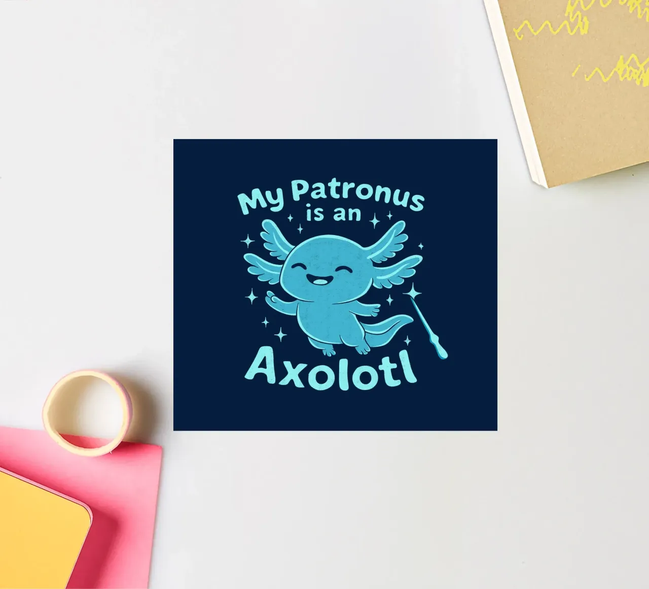 Il mio patrono è un Axolotl adesivo da Loobs