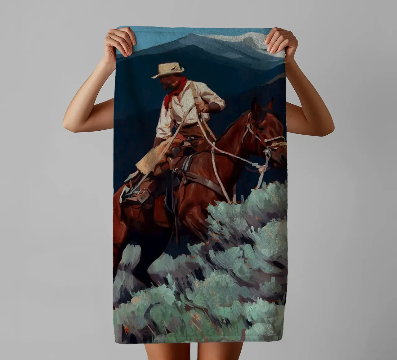 Springtime in Wyoming towel by Riggle Glenda
