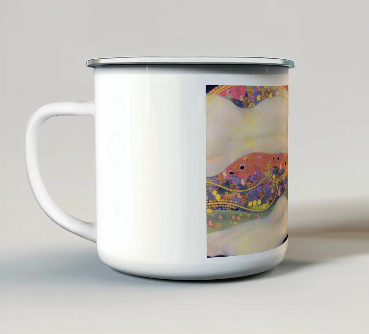 Serpenti d'acqua II (1907) di Gustav Klimt tazza in smalto da Art History