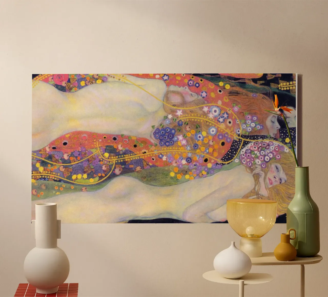 Serpenti d'acqua II (1907) di Gustav Klimt tela da Art History