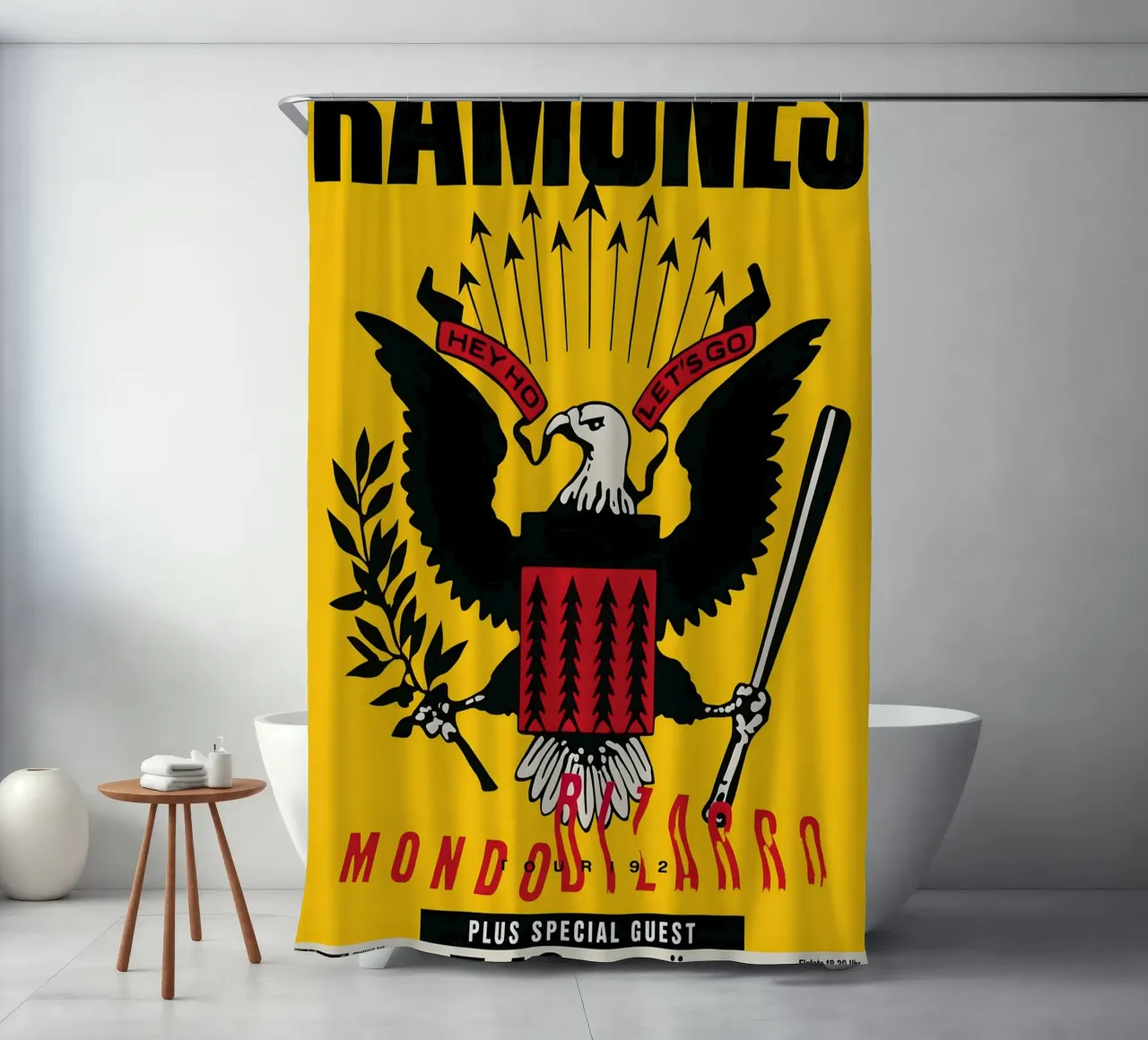 The Ramones Signed 1992 German Concert shower curtain by DGUnder