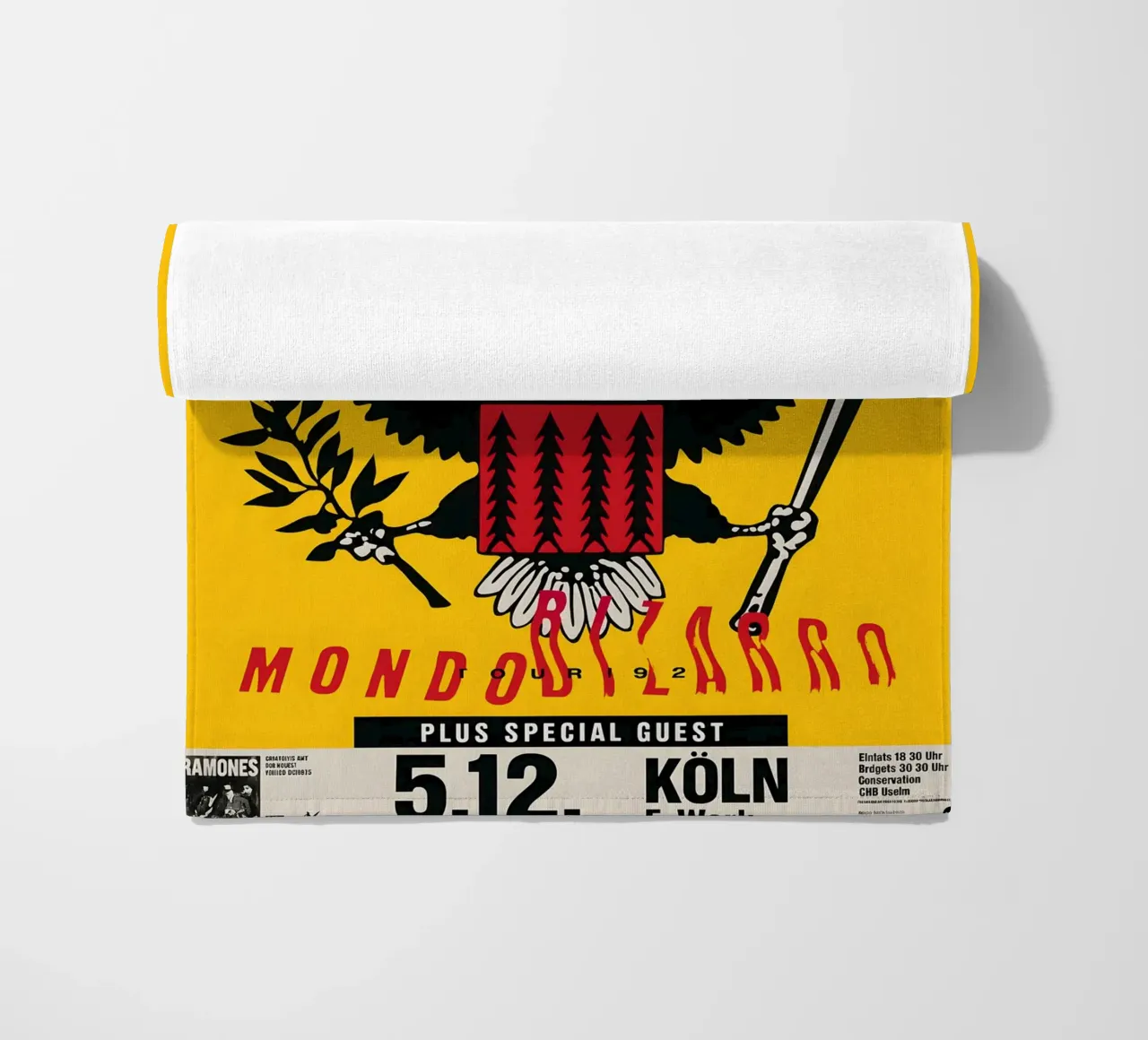 The Ramones Signed 1992 German Concert beach towel by DGUnder
