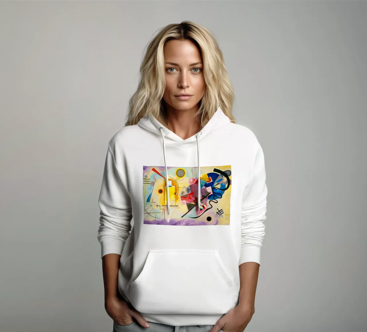 Yellow-Red-Blue (Amarillo-Rojo-Azul, 1925) sudadera con capucha de Art History