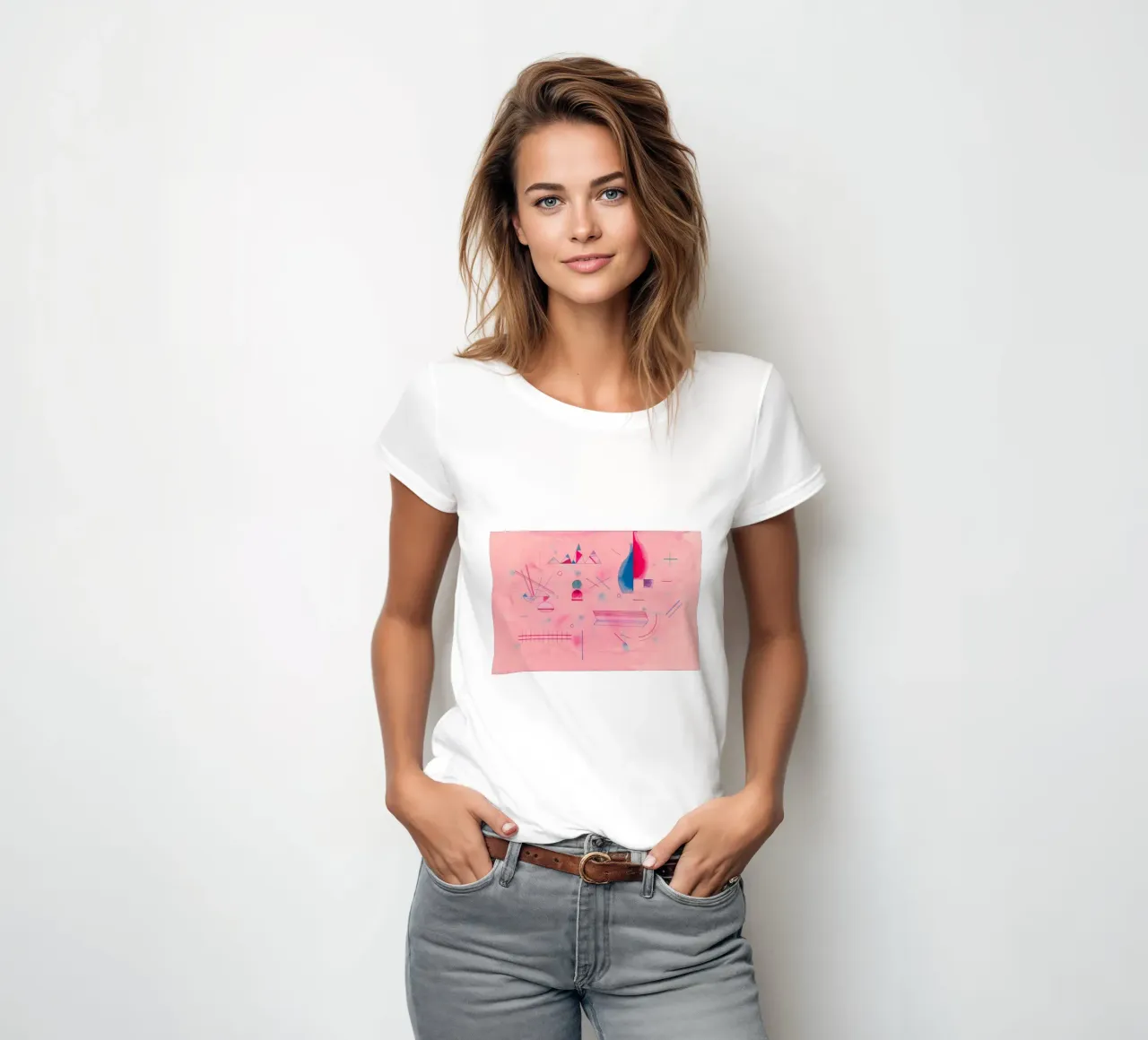 Bastoni in mano (Sticks / The Rose) di Wassily Kandinsky t-shirt da donna da Art History