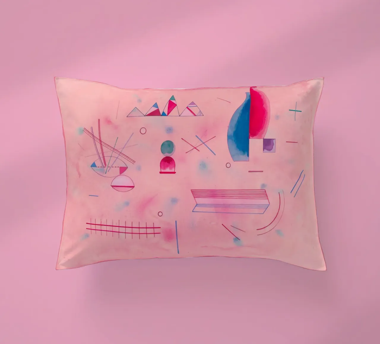 Bastoni in mano (Sticks / The Rose) di Wassily Kandinsky cuscino da Art History