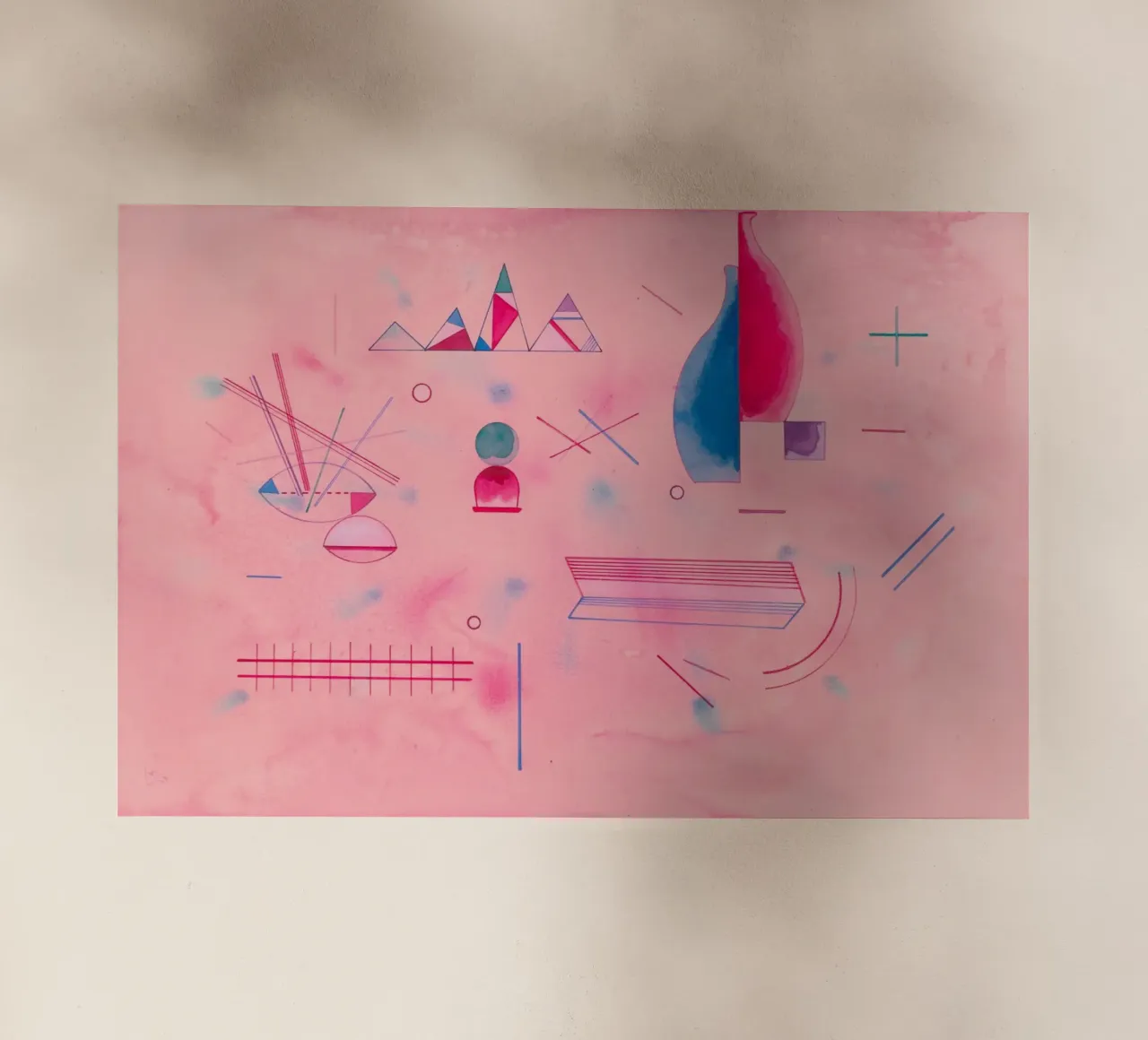 Bastoni in mano (Sticks / The Rose) di Wassily Kandinsky pellicola backlit da Art History