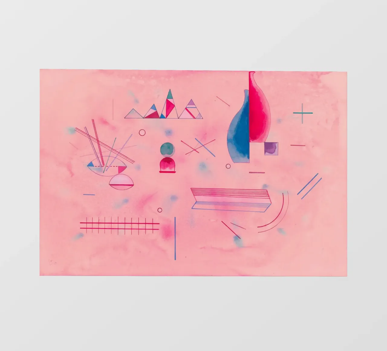 Bastoni in mano (Sticks / The Rose) di Wassily Kandinsky telo in pvc da Art History