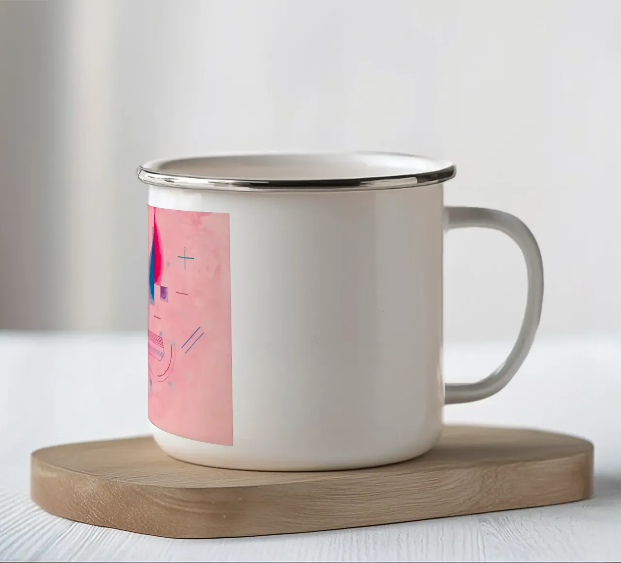Bastoni in mano (Sticks / The Rose) di Wassily Kandinsky tazza in smalto da Art History