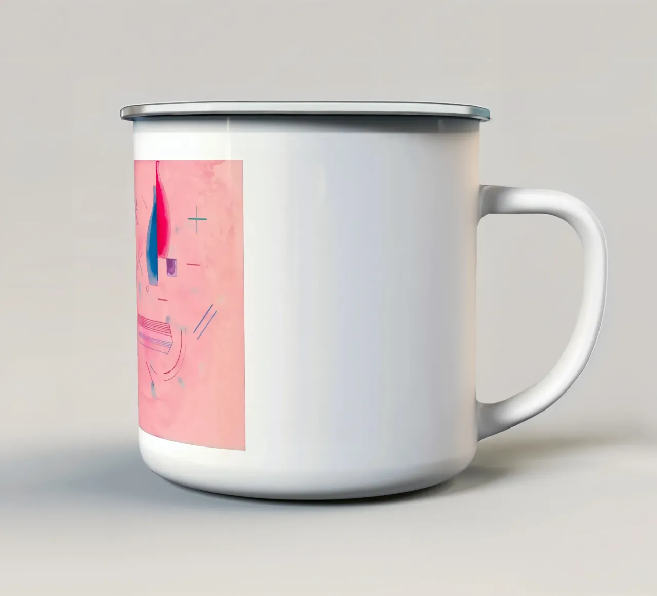 Bastoni in mano (Sticks / The Rose) di Wassily Kandinsky tazza in smalto da Art History