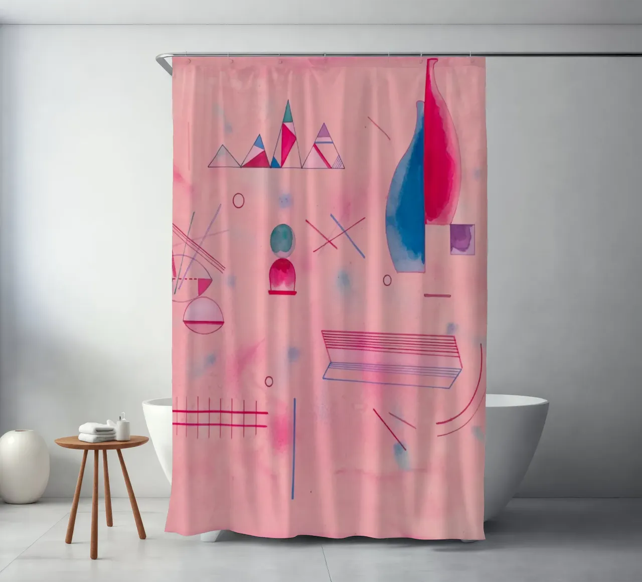 Bastoni in mano (Sticks / The Rose) di Wassily Kandinsky tenda da doccia da Art History