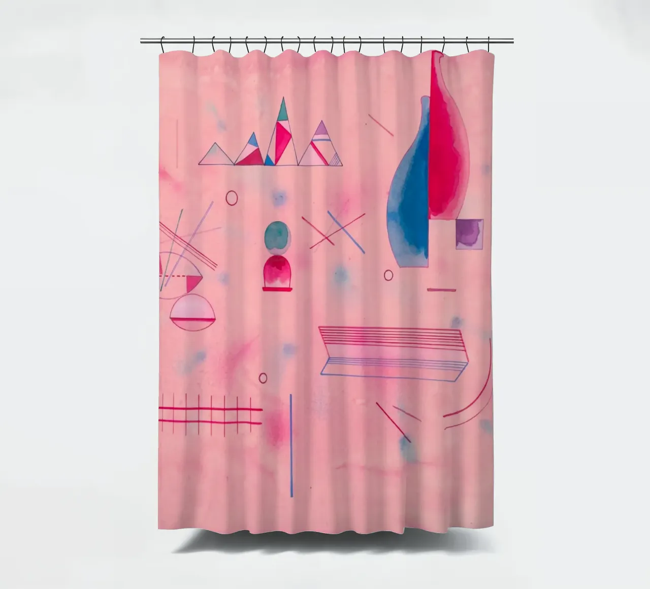 Bastoni in mano (Sticks / The Rose) di Wassily Kandinsky tenda da doccia da Art History
