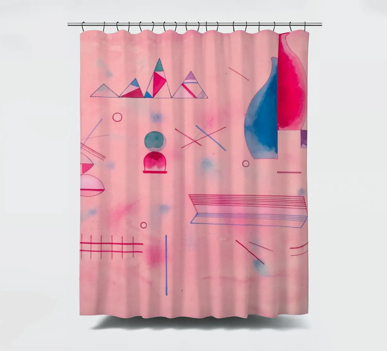 Bastoni in mano (Sticks / The Rose) di Wassily Kandinsky tenda da doccia da Art History