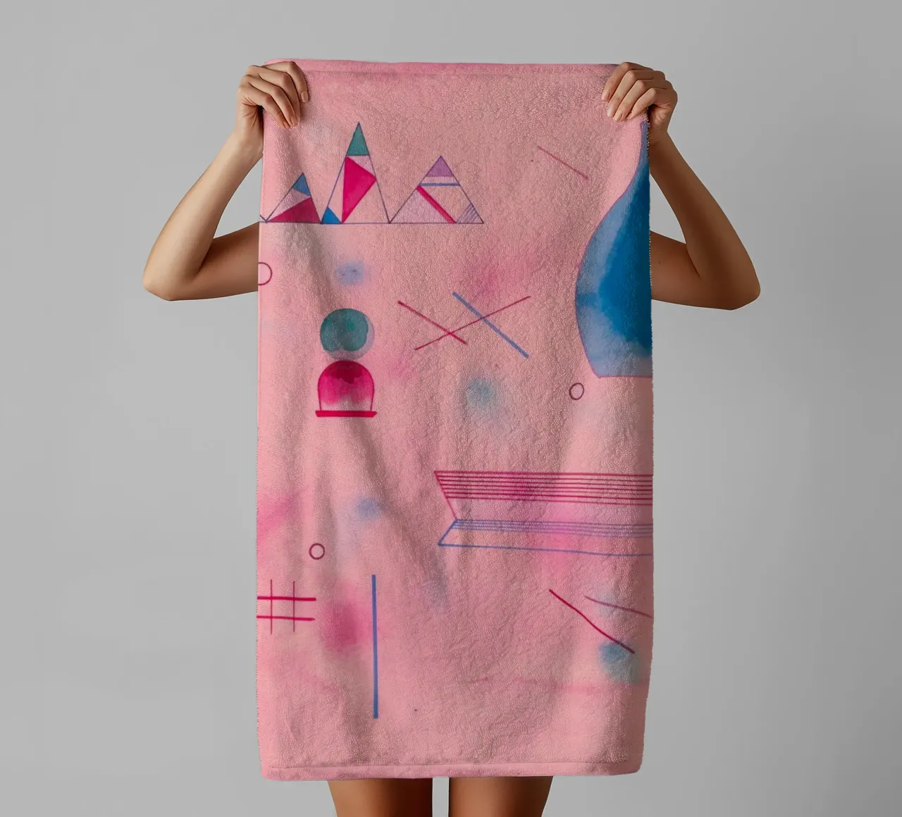 Bastoni in mano (Sticks / The Rose) di Wassily Kandinsky asciugamano da bagno da Art History