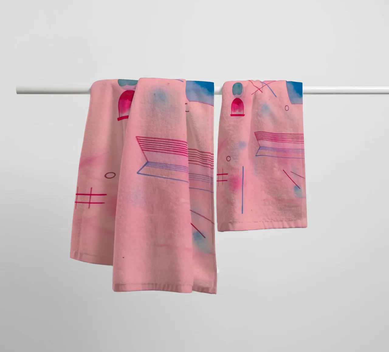 Bastoni in mano (Sticks / The Rose) di Wassily Kandinsky asciugamano da bagno da Art History