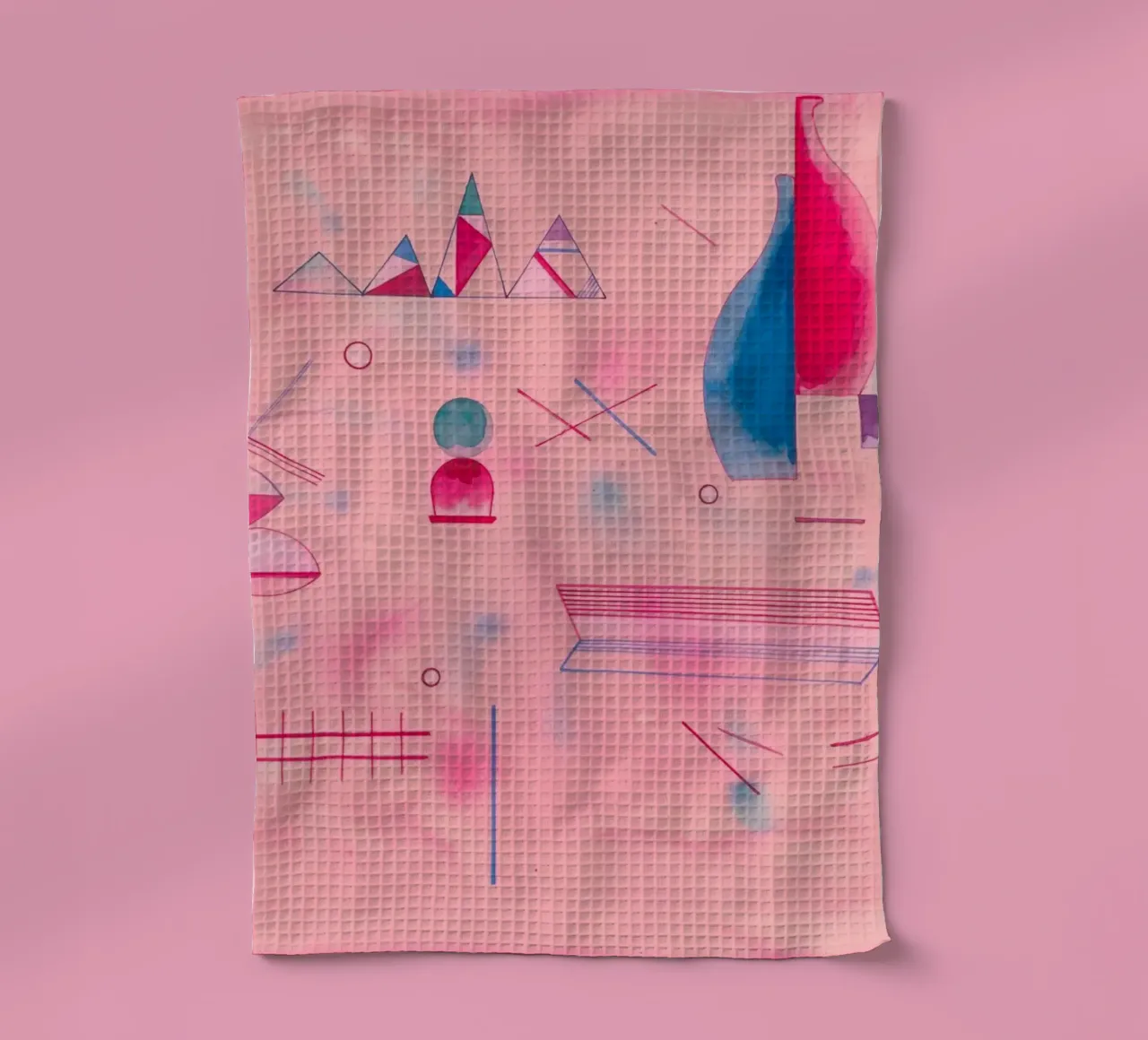 Bastoni in mano (Sticks / The Rose) di Wassily Kandinsky canovaccio da cucina da Art History