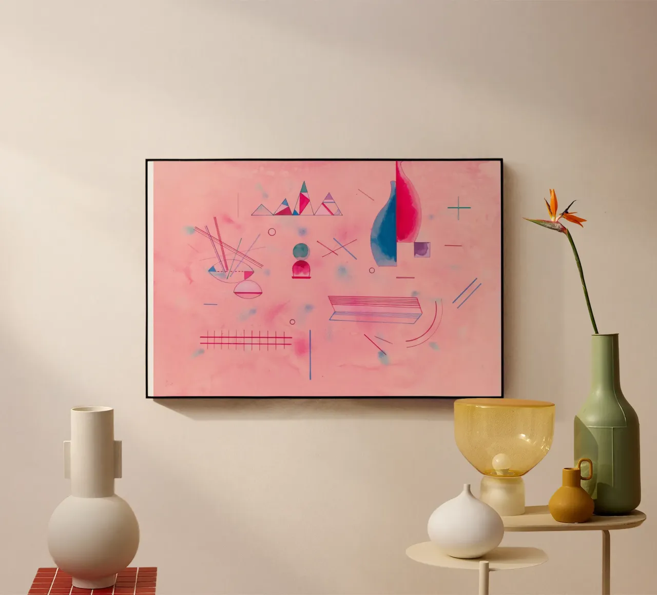 Bastoni in mano (Sticks / The Rose) di Wassily Kandinsky plexiglass da Art History