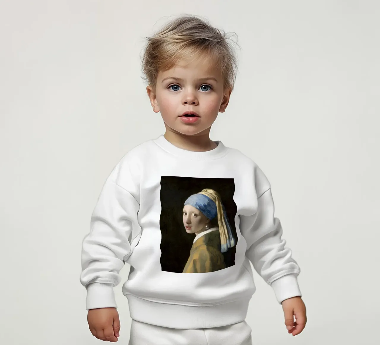 Girl with a Pearl Earring by Johannes Vermeer baby sweatshirt by Art History