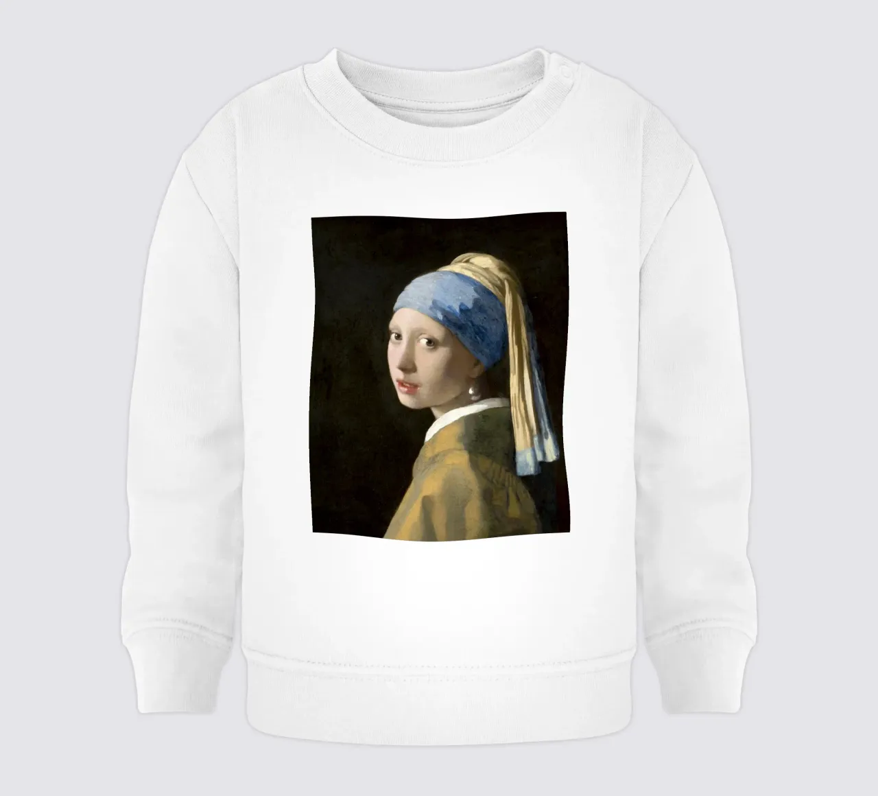 Girl with a Pearl Earring by Johannes Vermeer baby sweatshirt by Art History
