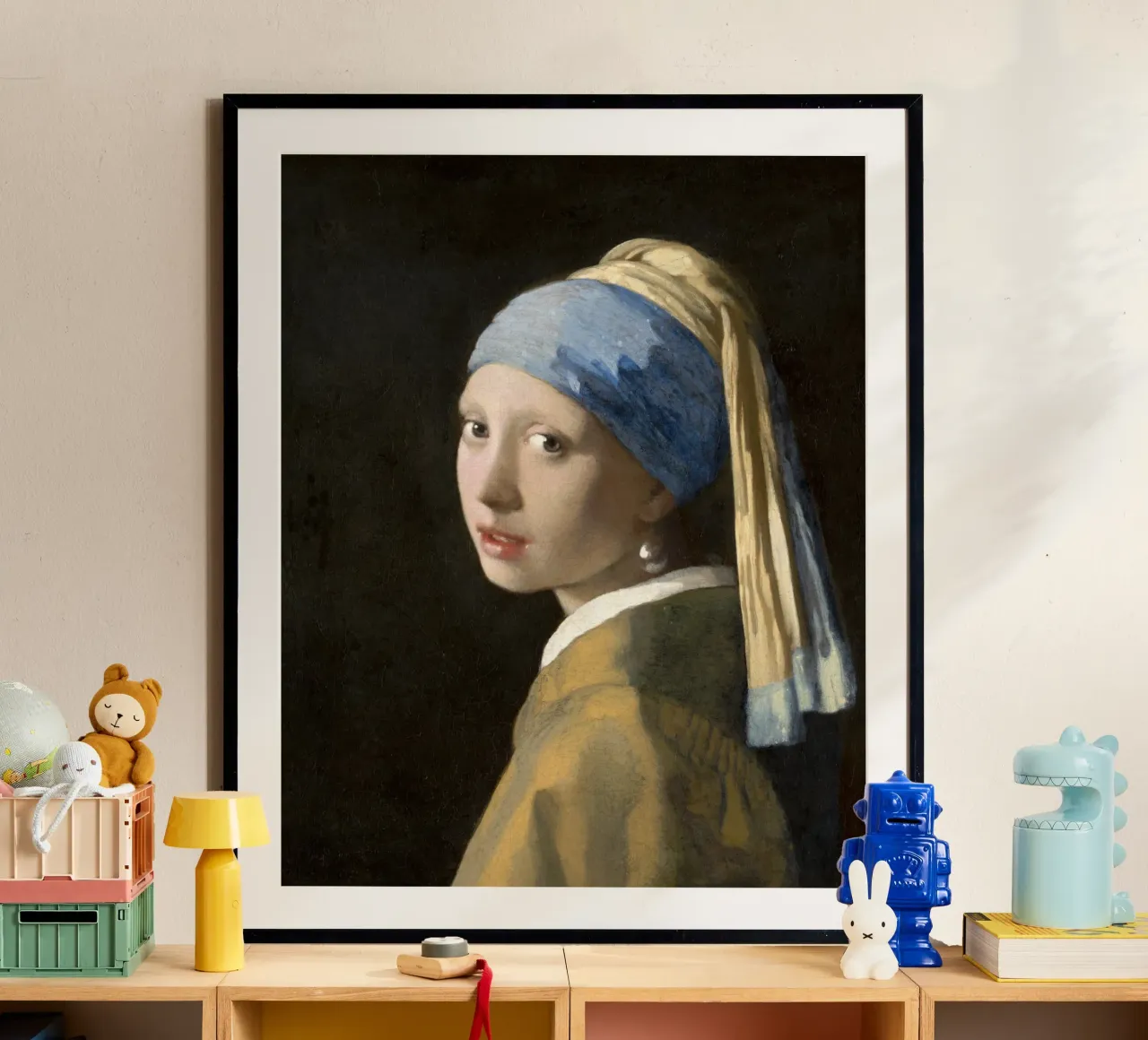 La ragazza con l'orecchino di perla di Johannes Vermeer poster da Art History