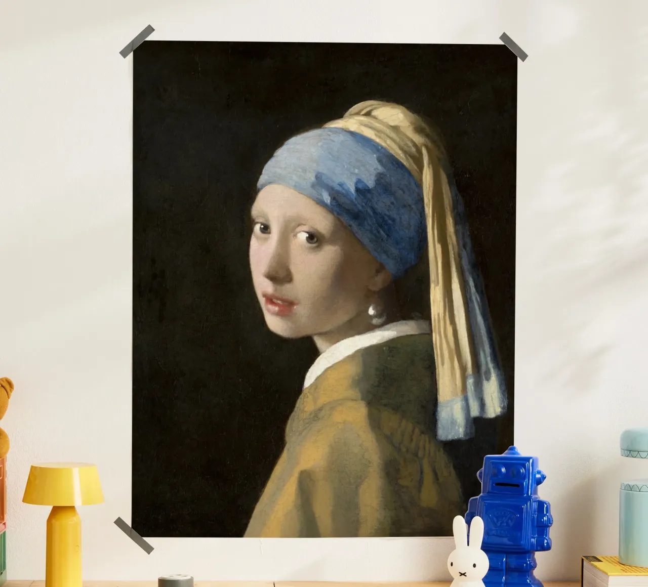 La ragazza con l'orecchino di perla di Johannes Vermeer poster da Art History