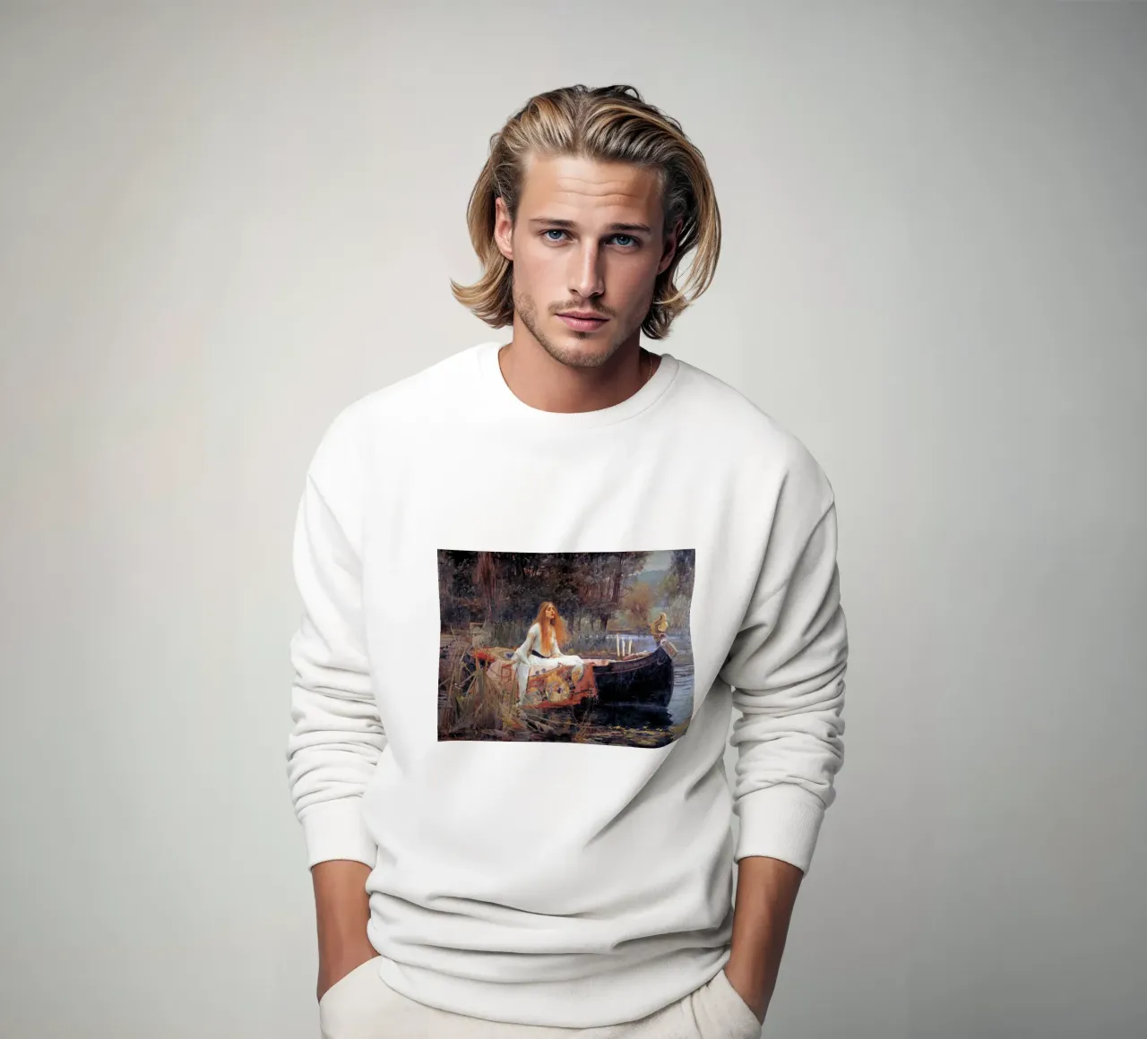 The Lady of Shalott by John William Waterhouse (1888) sweatshirt by Art History