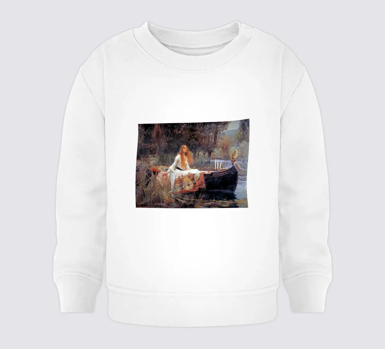 The Lady of Shalott by John William Waterhouse (1888) baby sweatshirt by Art History