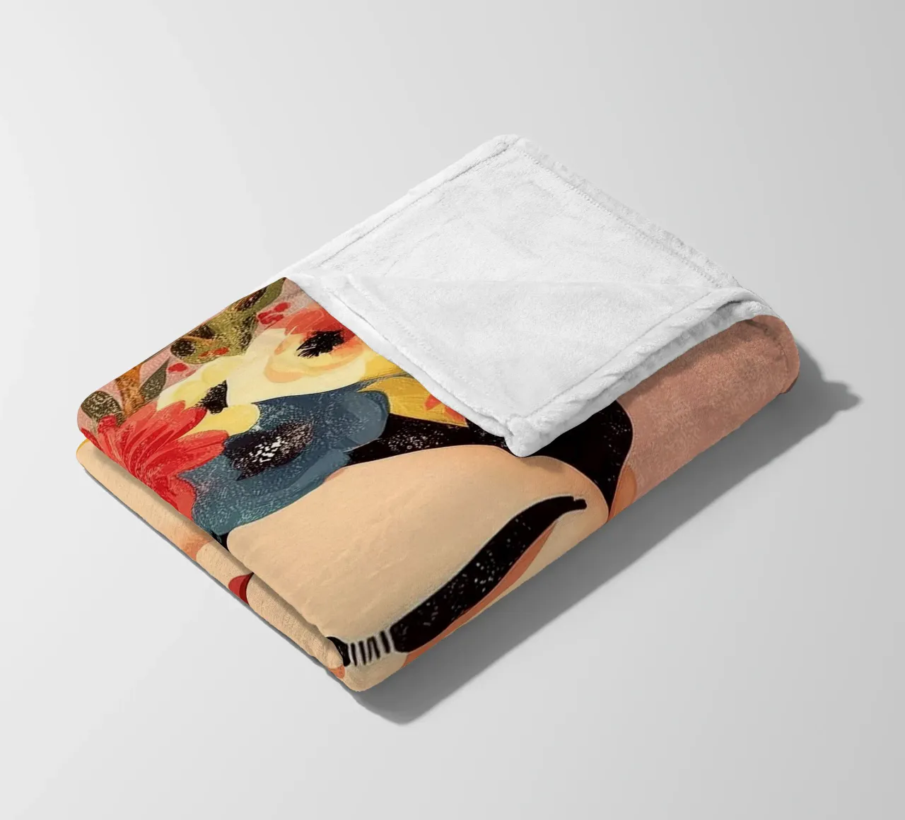 Frida y las Flores coperta in pile da Clara August
