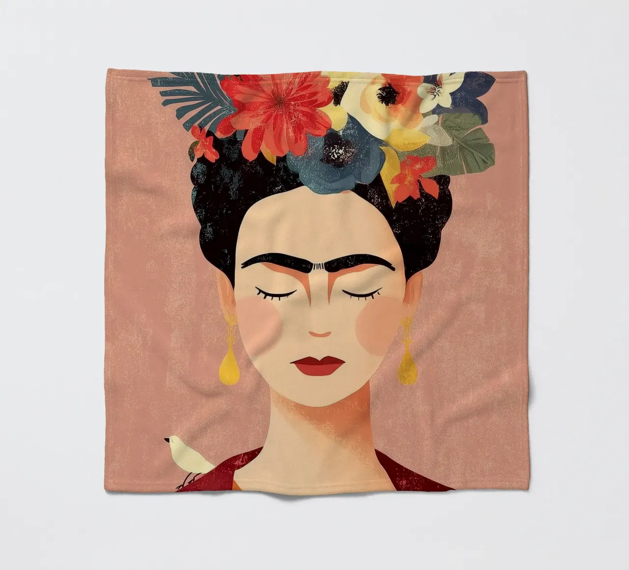 Frida y las Flores coperta in pile da Clara August