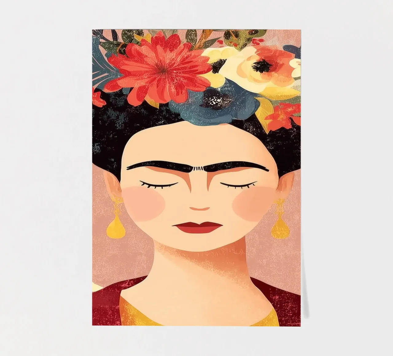Frida y las Flores sticker sheet by Clara August