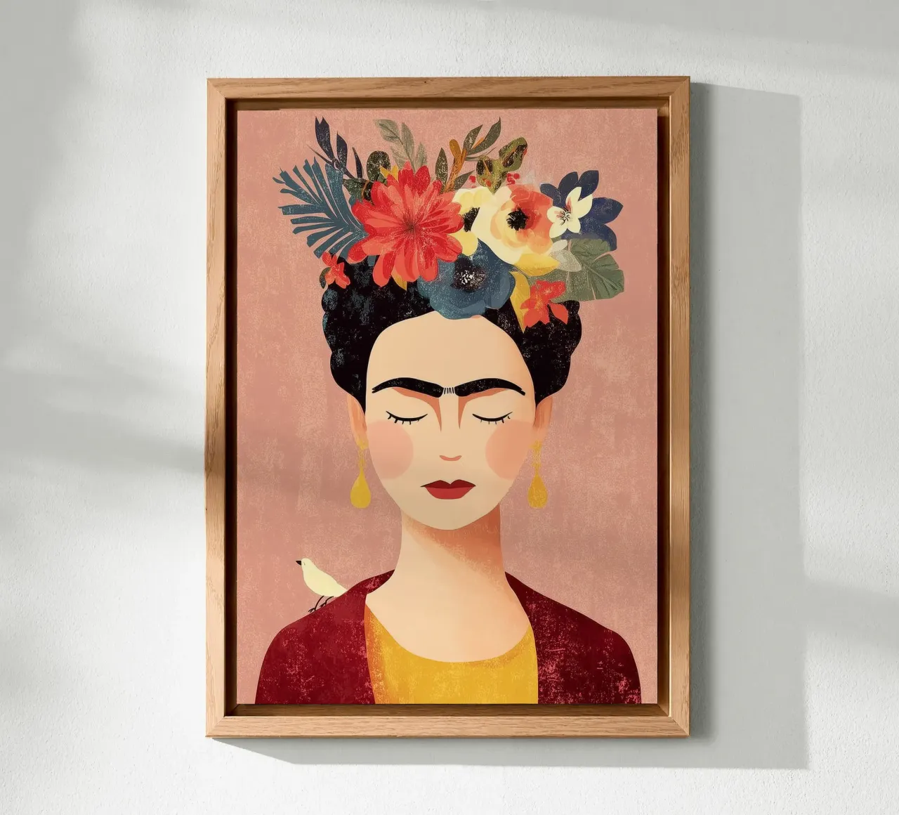 Frida y las Flores alluminio dibond da Clara August