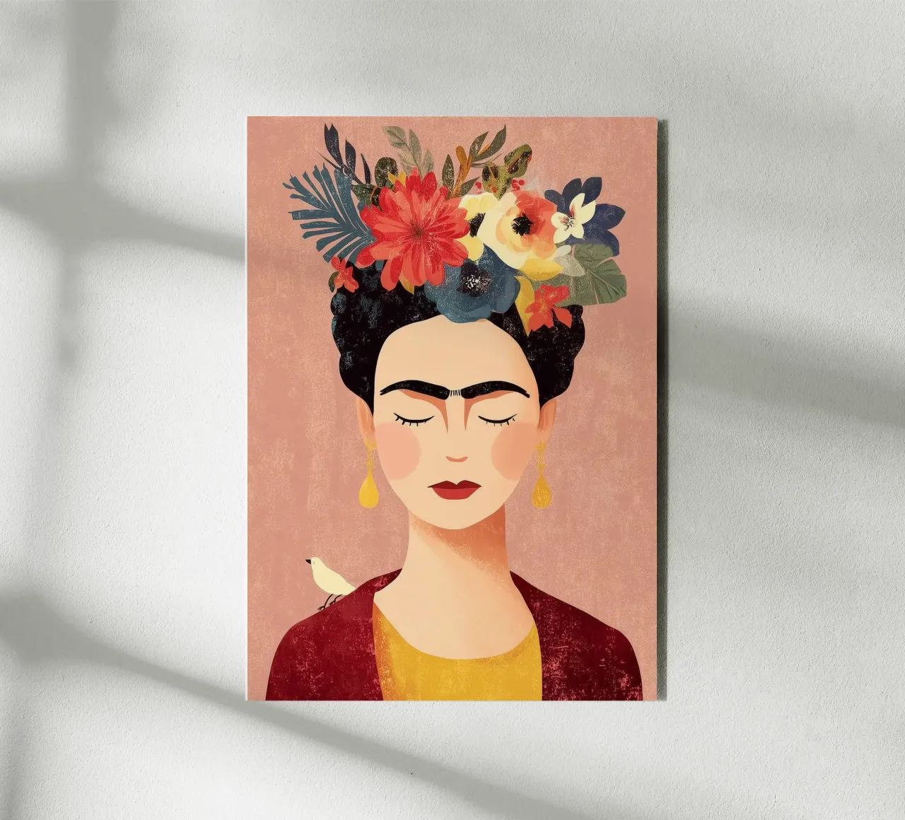 Frida y las Flores alluminio dibond da Clara August