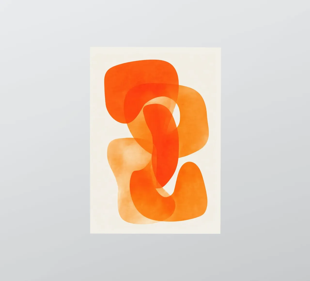 Abstract Orange Flow I adesivo da Clara August