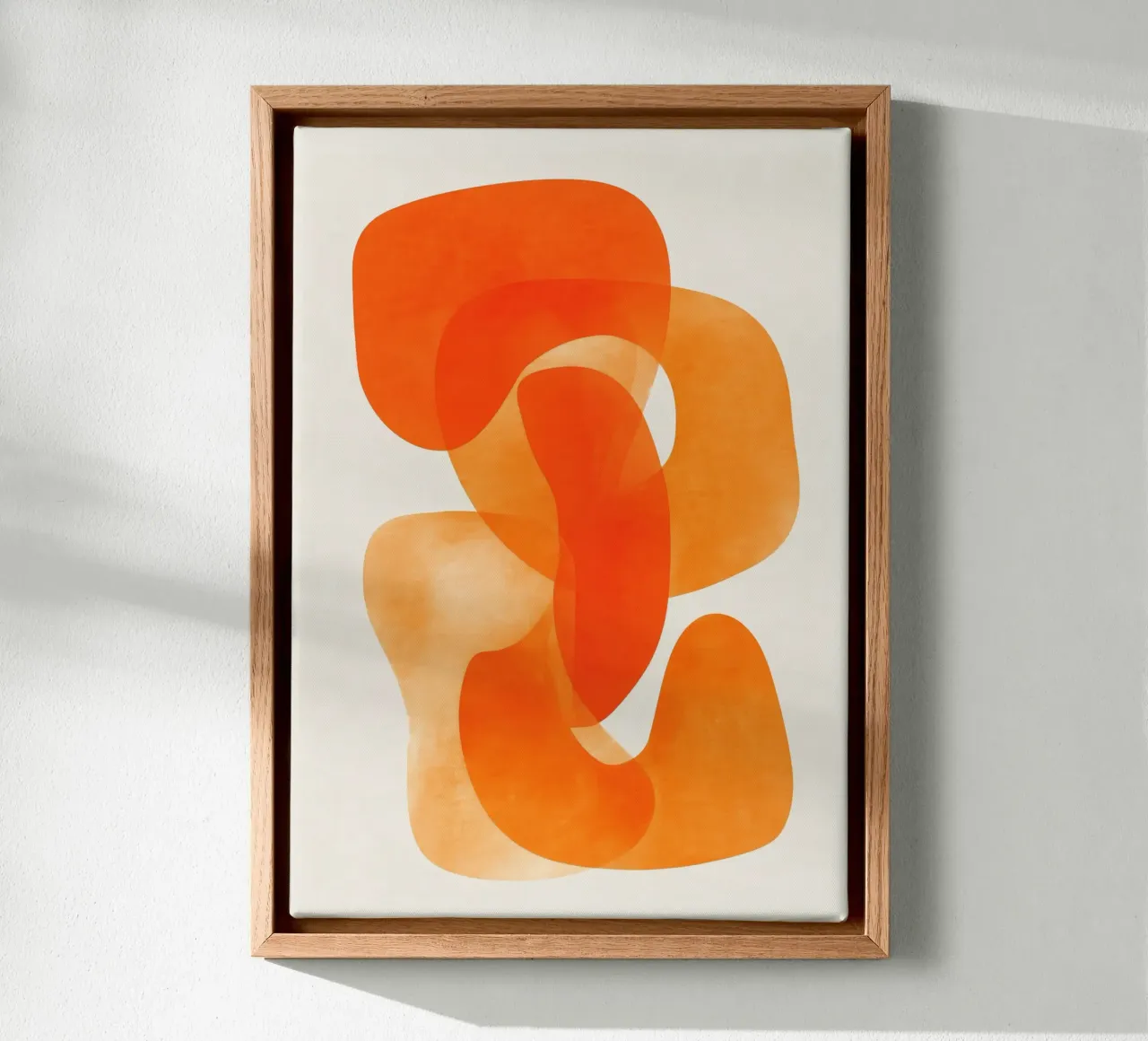 Abstract Orange Flow I tela da Clara August