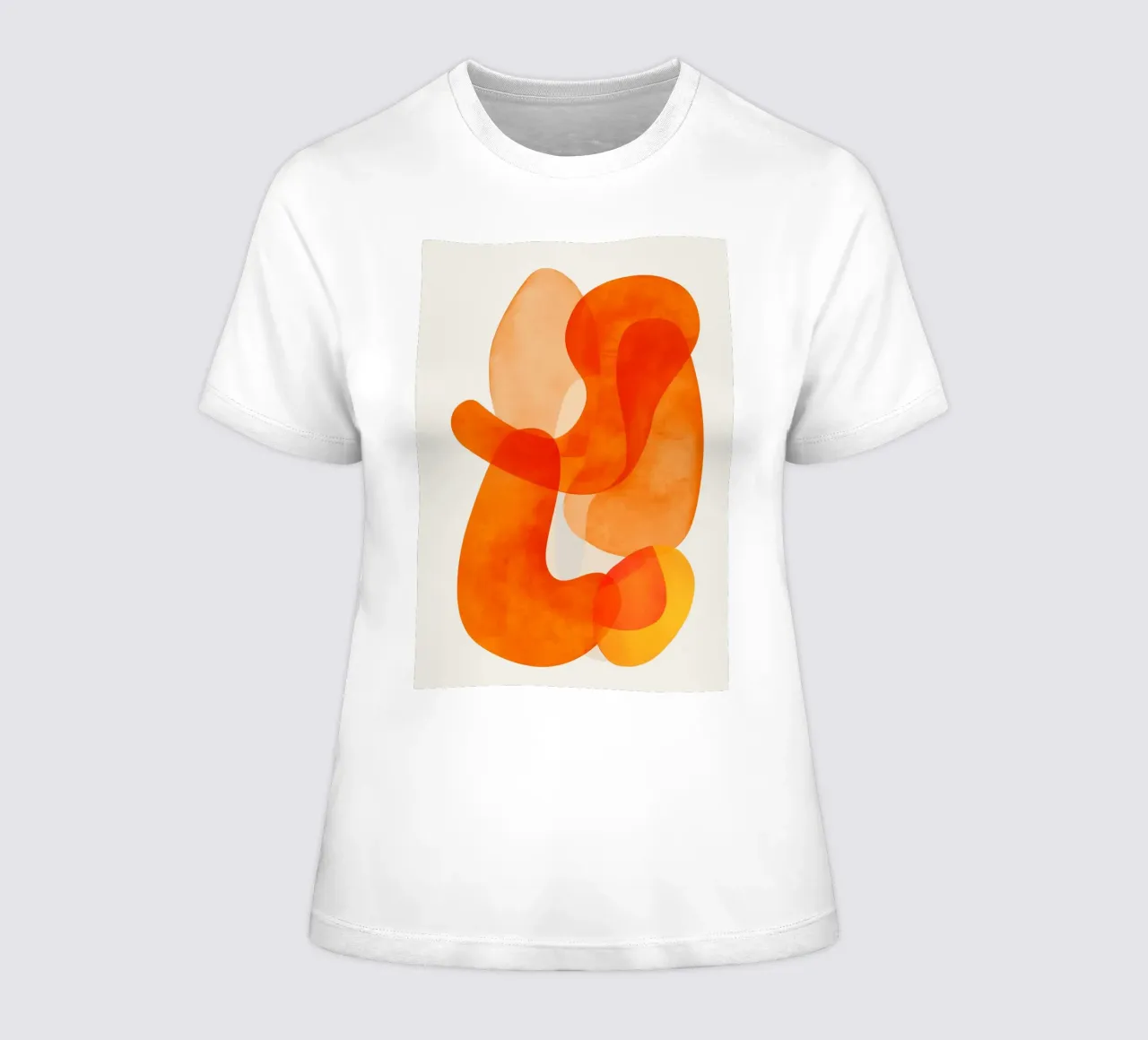 Abstract Orange Flow II t-shirt da donna da Clara August