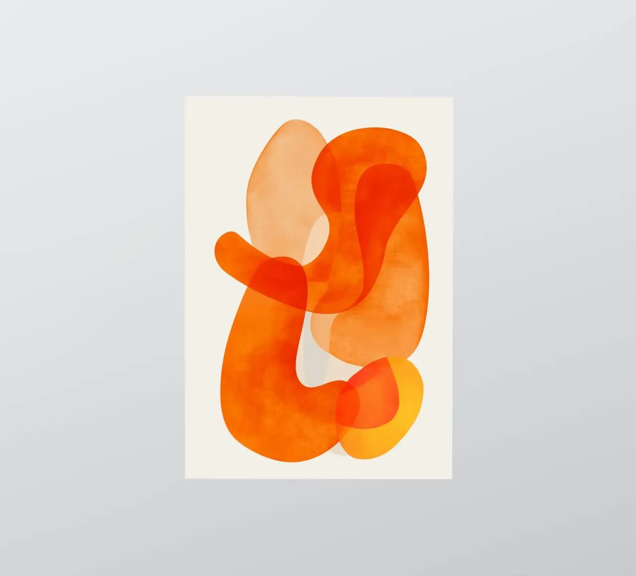 Abstract Orange Flow II adesivo da Clara August