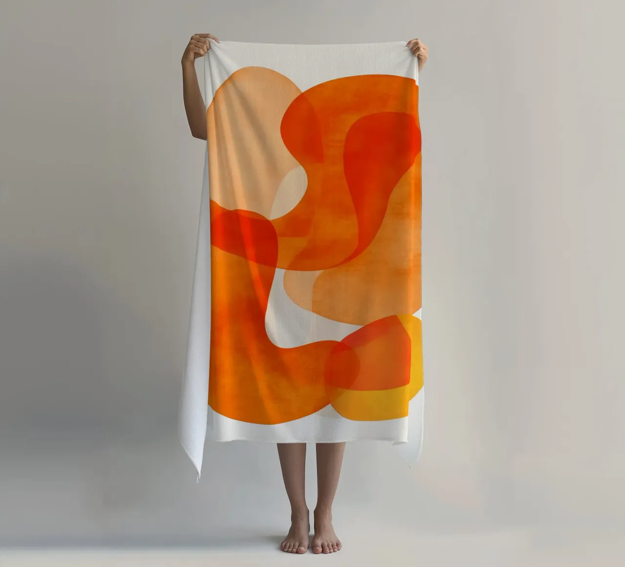 Abstract Orange Flow II telo mare da Clara August