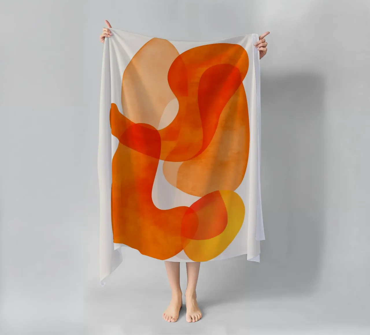 Abstract Orange Flow II telo mare da Clara August