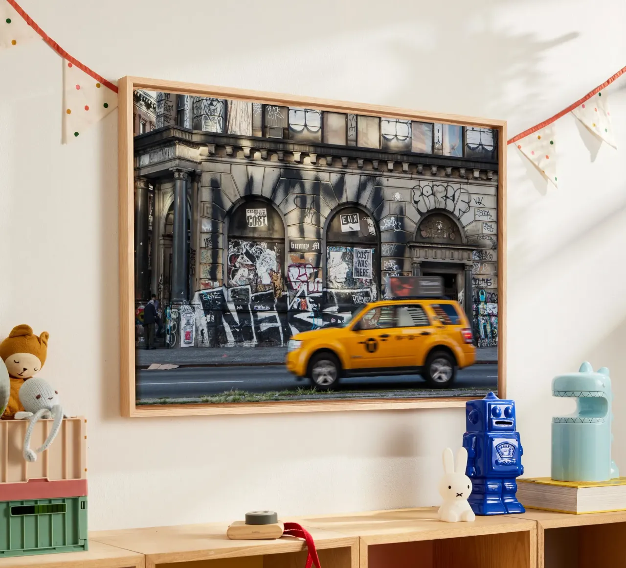 Strati di strada, New York tela con Cornice a cassetta da Wanderlust Vibes