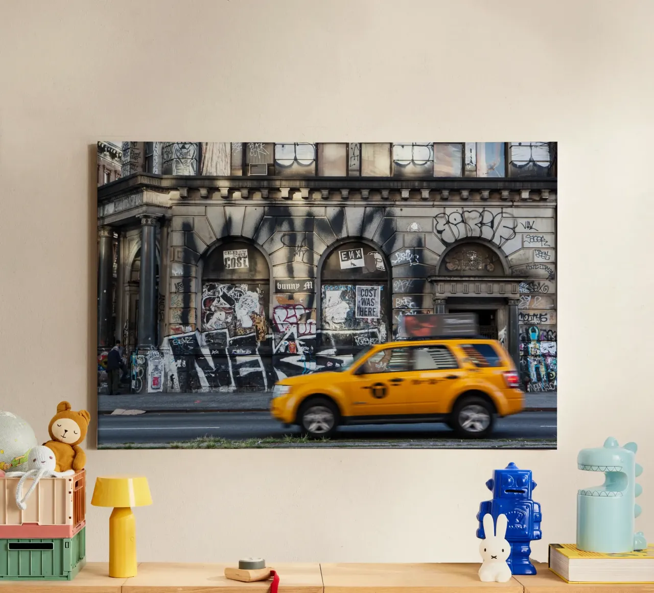 Strati di strada, New York tela con Cornice a cassetta da Wanderlust Vibes