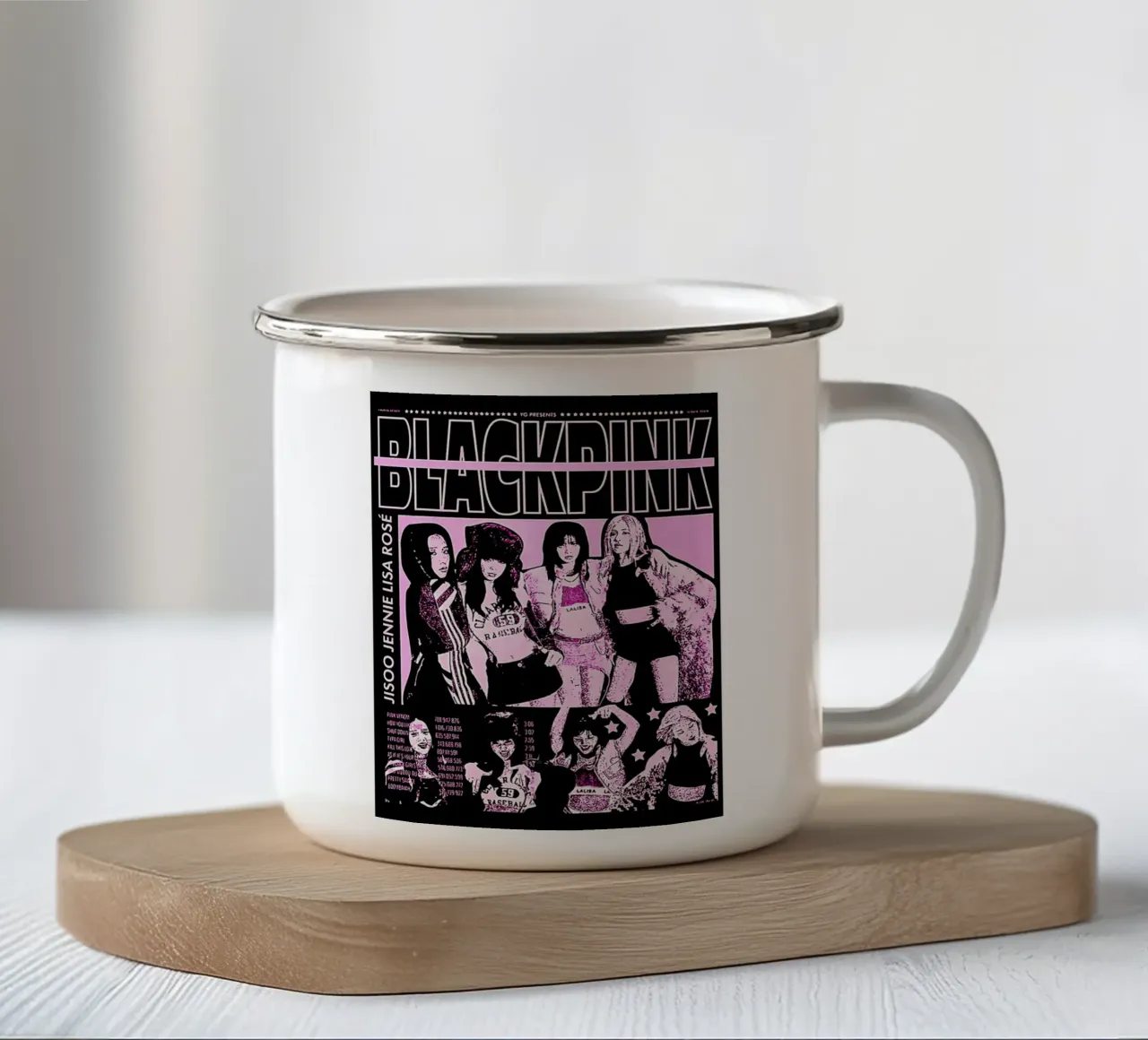 Blackpink 5 tazza in smalto da music soul