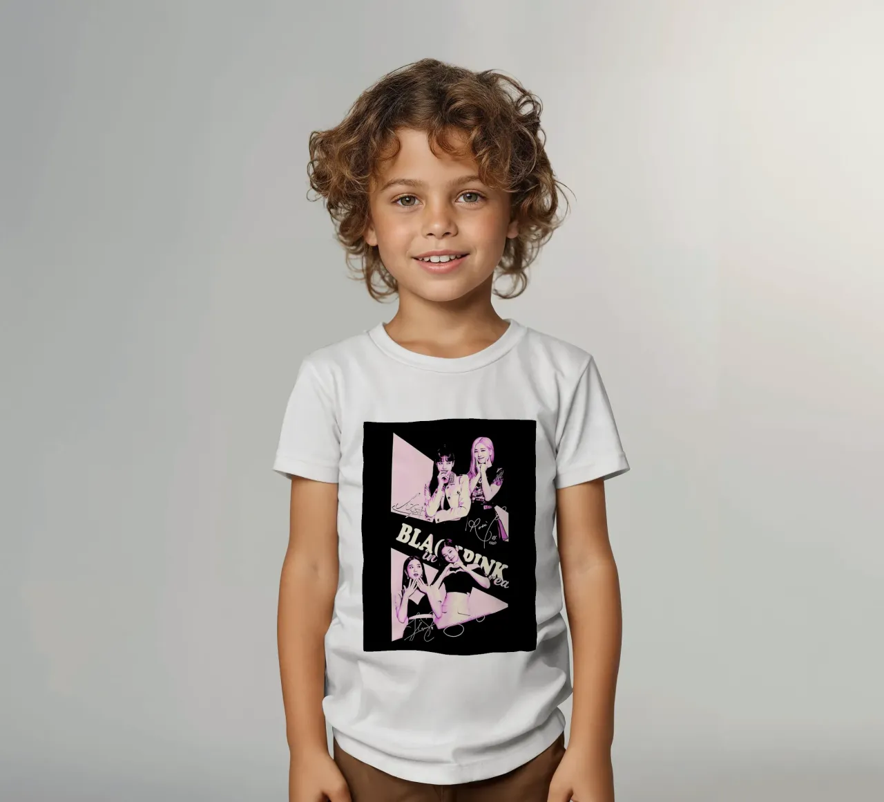 Schwarzpink 3 Kinder T-Shirt von music soul