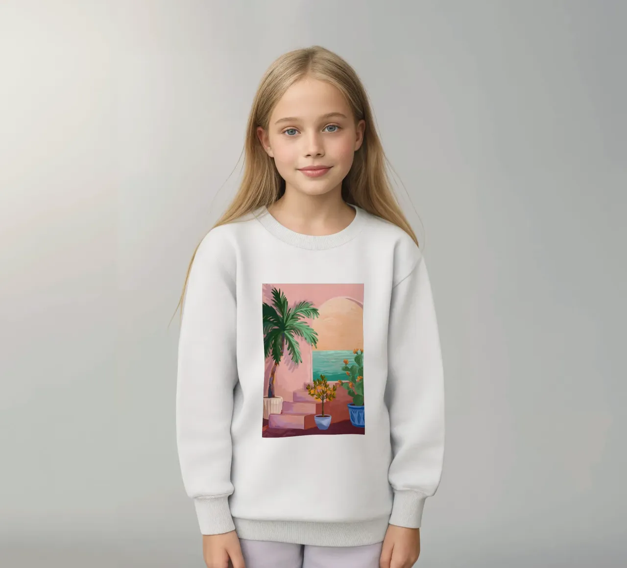 Stairway to Paradise kids sweatshirt by Goed Blauw