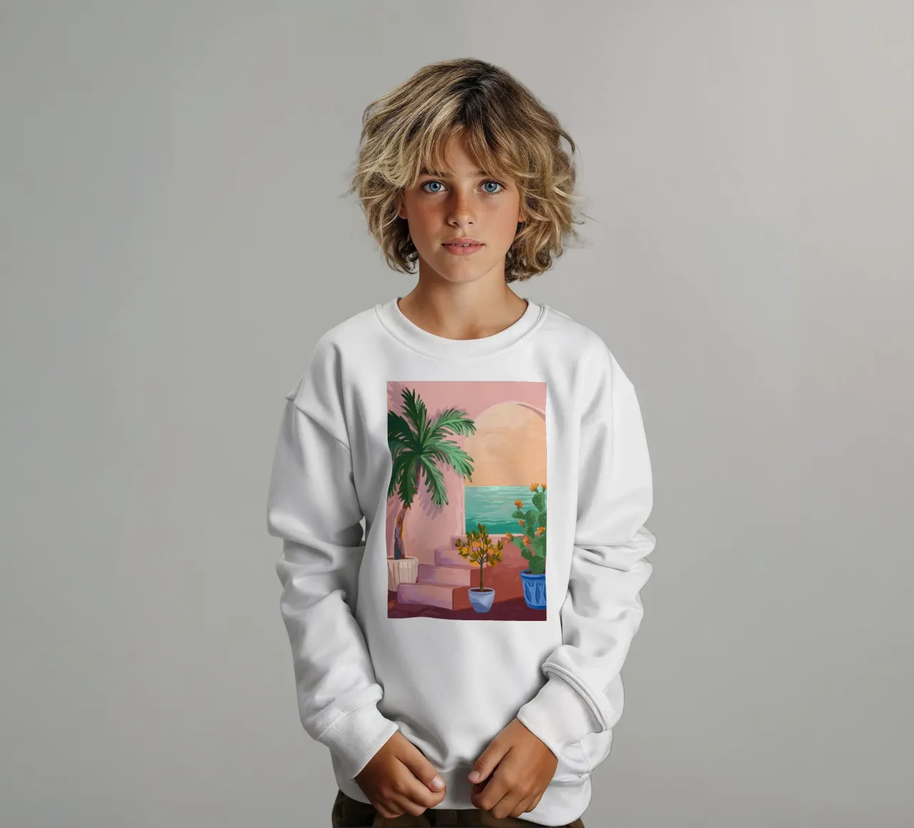 Stairway to Paradise kids sweatshirt by Goed Blauw