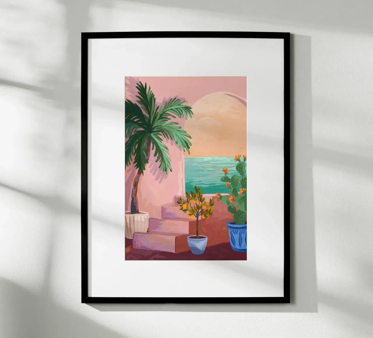 Stairway to Paradise poster con telaio in alluminio da Goed Blauw