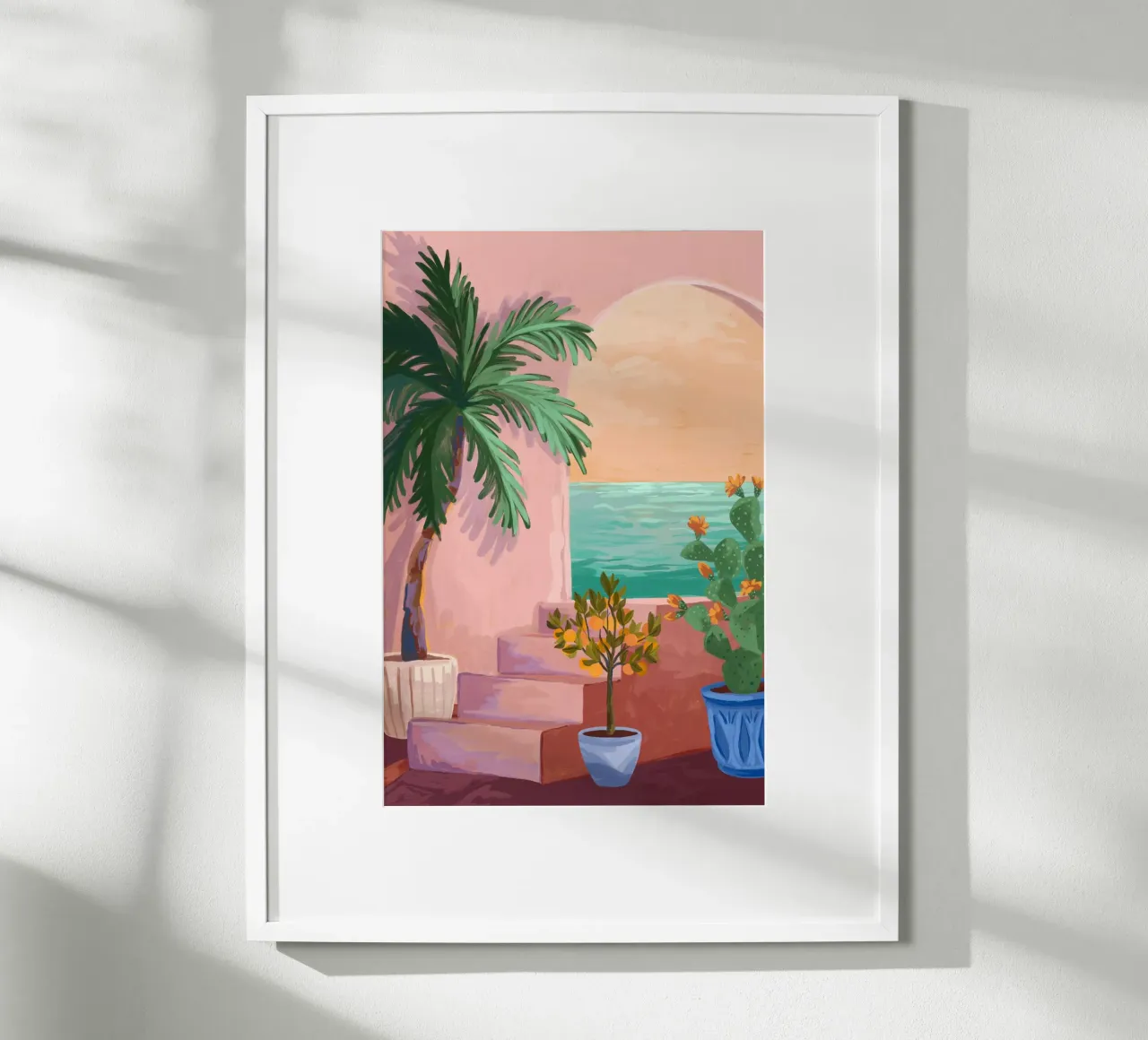 Stairway to Paradise poster con telaio in alluminio da Goed Blauw