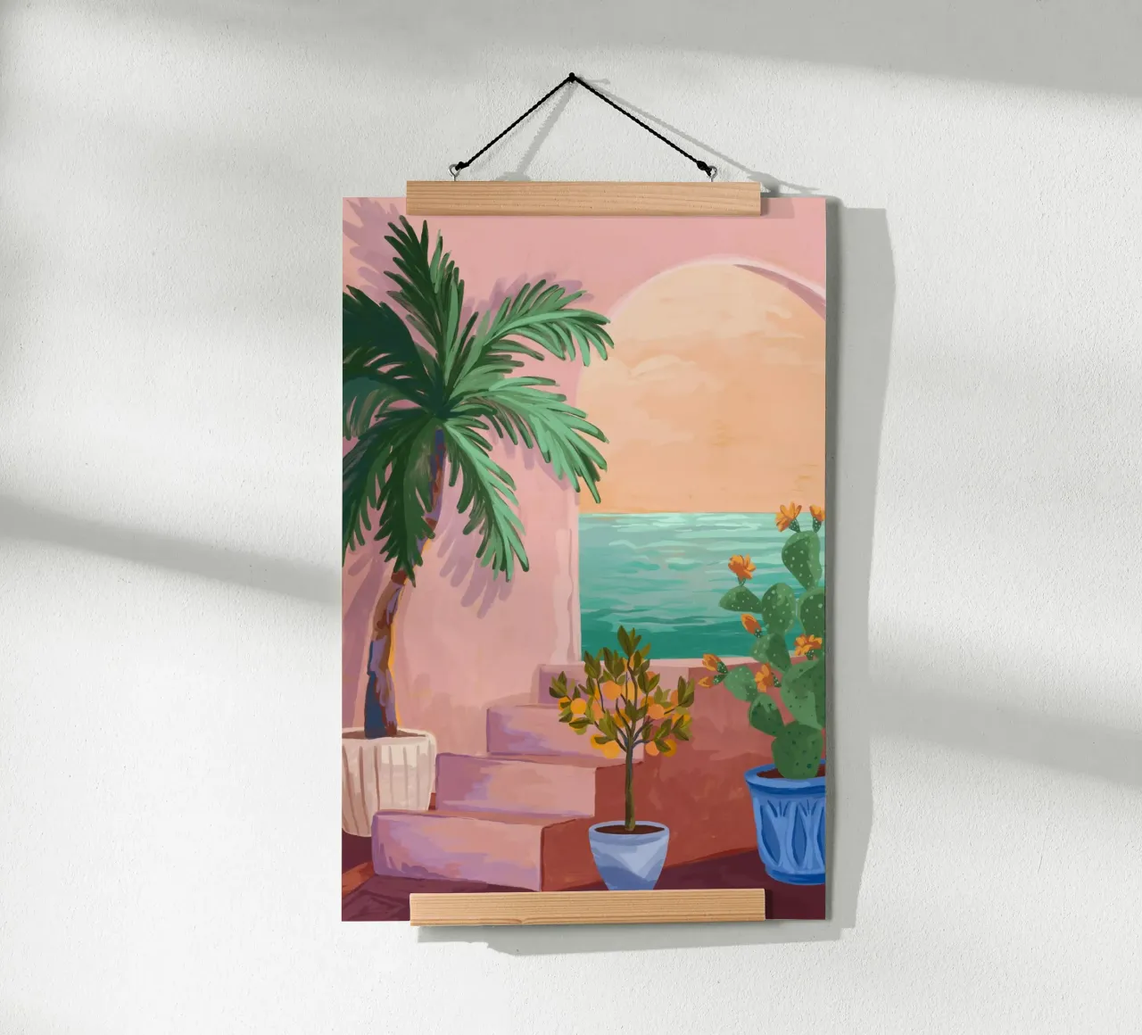 Stairway to Paradise poster con telaio in alluminio da Goed Blauw