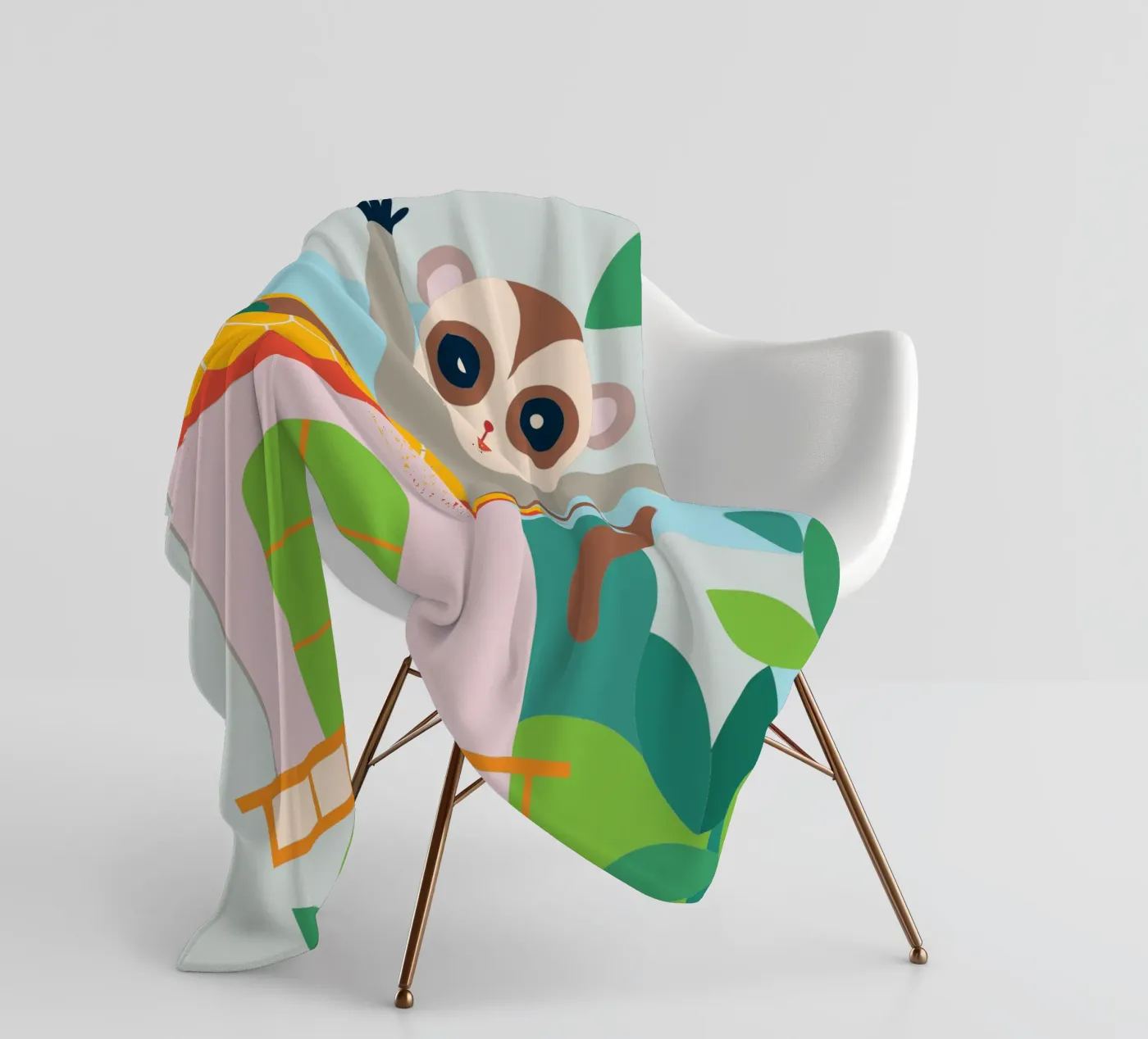Das Eichhörnchen springt Fleecedecke von CUTE ANIMALS