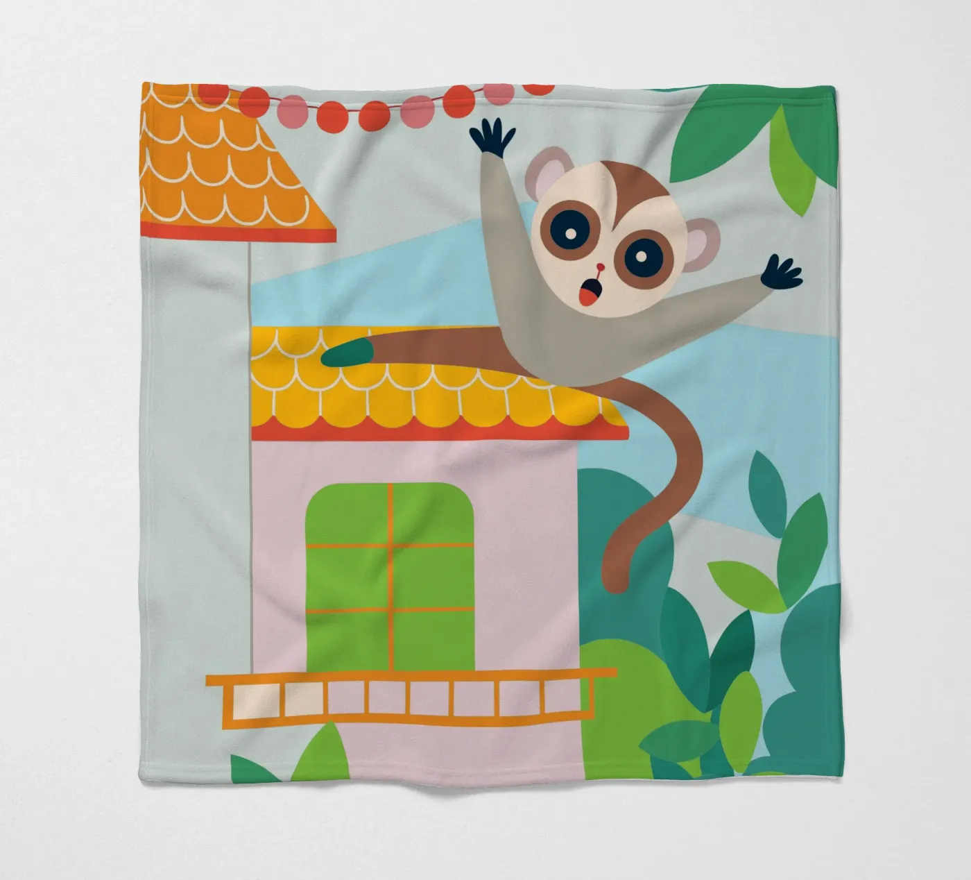 Das Eichhörnchen springt Fleecedecke von CUTE ANIMALS
