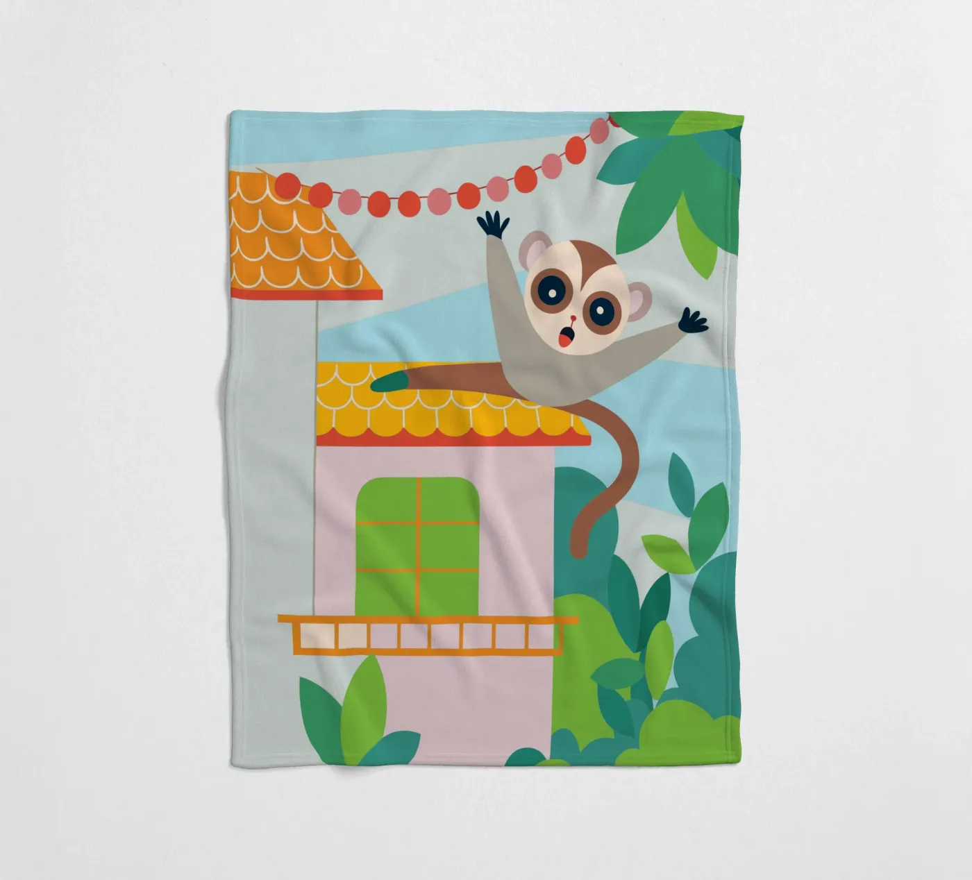 Das Eichhörnchen springt Fleecedecke von CUTE ANIMALS